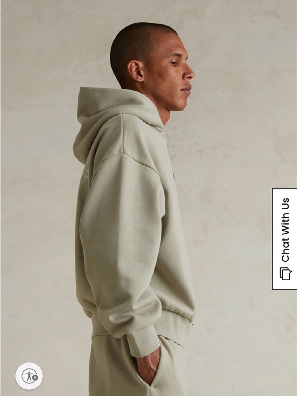 NWT Fear of God ESSENTIALS Abbey Stone Classic Fleece Hoodie - Picture 4 of 6